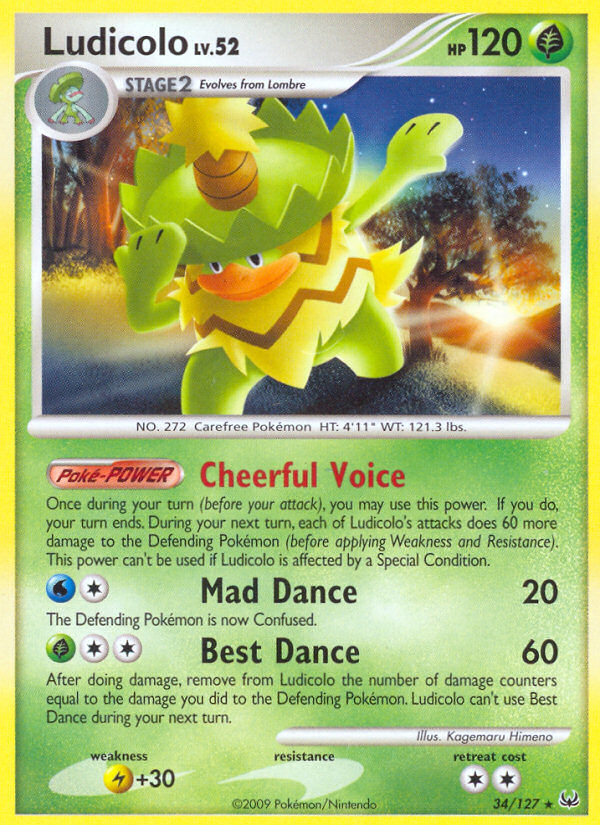 Pokemon | Ludicolo (34/127) [Platinum: Base Set] | The Nerd Merchant