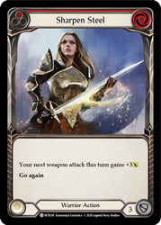 Flesh and Blood TCG | Sharpen Steel (Red) [U-WTR141] (Welcome to Rathe Unlimited)  Unlimited Rainbow Foil | The Nerd Merchant