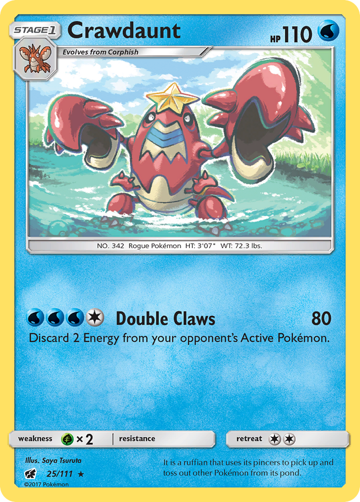 Pokemon | Crawdaunt (25/111) [Sun & Moon: Crimson Invasion] | The Nerd Merchant