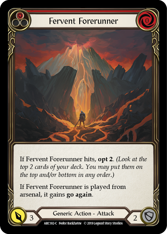 Flesh and Blood TCG | Fervent Forerunner (Red) [ARC182-C] (Arcane Rising)  1st Edition Normal | The Nerd Merchant