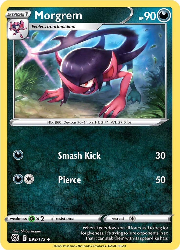 Pokemon | Morgrem (093/172) [Sword & Shield: Brilliant Stars] | The Nerd Merchant