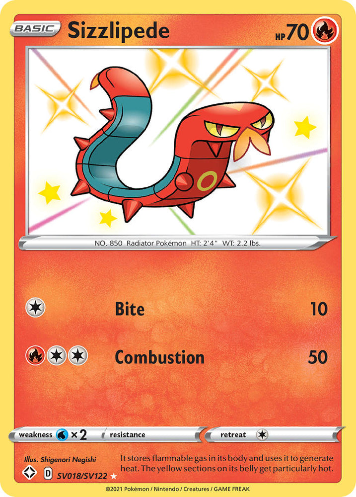Pokemon | Sizzlipede (SV018/SV122) [Sword & Shield: Shining Fates] | The Nerd Merchant