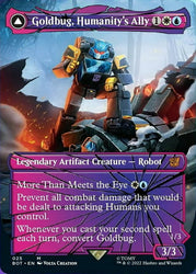 Magic | Goldbug, Humanity's Ally // Goldbug, Scrappy Scout (Shattered Glass) [Transformers] | The Nerd Merchant