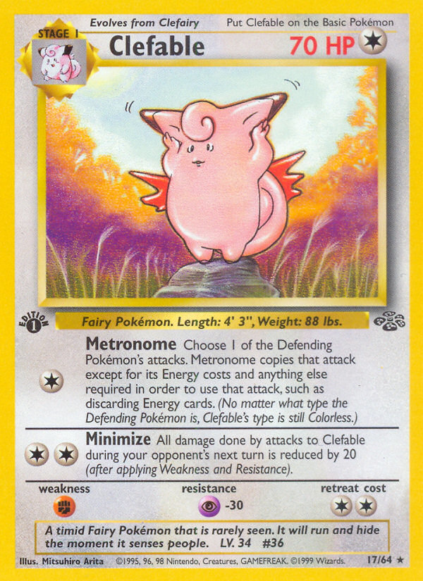 Pokemon | Clefable (17/64) [Jungle 1st Edition] | The Nerd Merchant