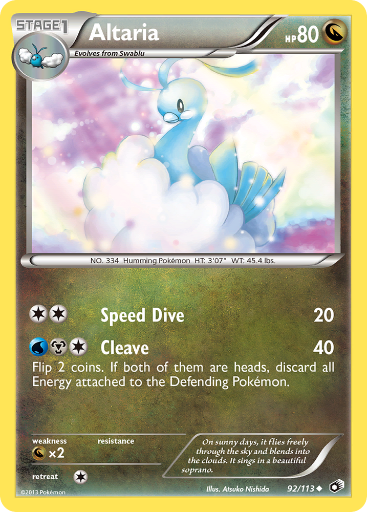 Pokemon | Altaria (92/113) [Black & White: Legendary Treasures] | The Nerd Merchant