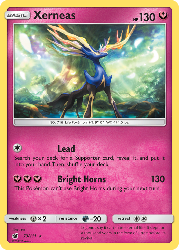 Pokemon | Xerneas (73/111) [Sun & Moon: Crimson Invasion] | The Nerd Merchant