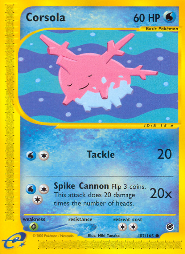 Pokemon | Corsola (102/165) [Expedition: Base Set] | The Nerd Merchant
