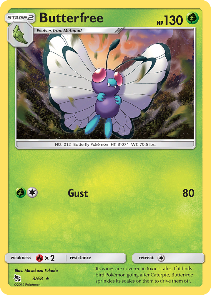 Pokemon | Butterfree (3/68) [Sun & Moon: Hidden Fates] | The Nerd Merchant