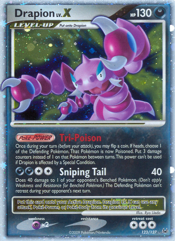 Pokemon | Drapion LV.X (123/127) [Platinum: Base Set] | The Nerd Merchant