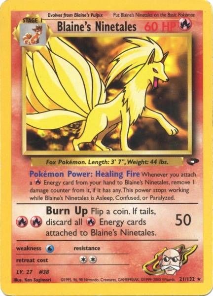 Pokemon | Blaine's Ninetales (21/132) [Gym Challenge Unlimited] | The Nerd Merchant