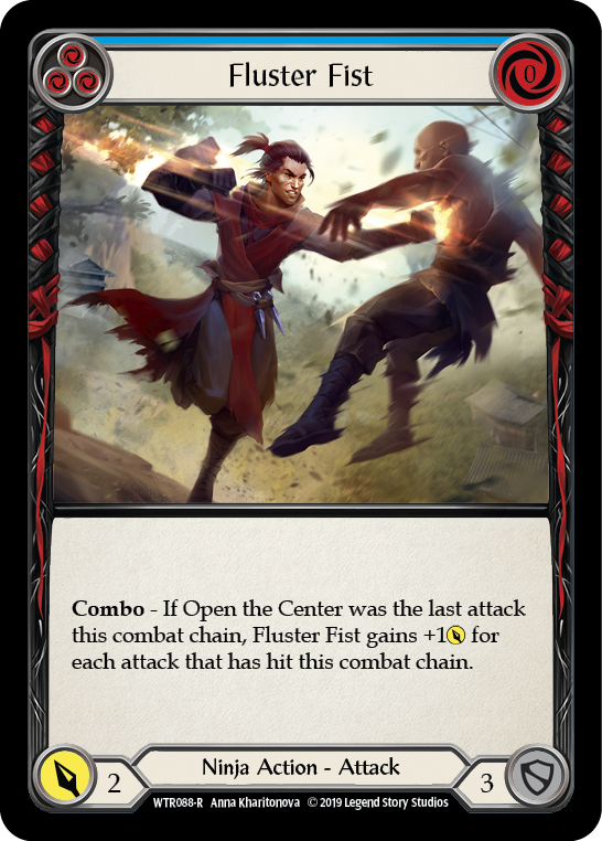Flesh and Blood TCG | Fluster Fist (Blue) [WTR088-R] (Welcome to Rathe)  Alpha Print Rainbow Foil | The Nerd Merchant