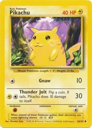 Pokemon | Pikachu (58/102) [Base Set Unlimited] | The Nerd Merchant
