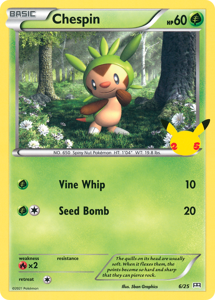 Pokemon | Chespin (6/25) [McDonald's 25th Anniversary] | The Nerd Merchant