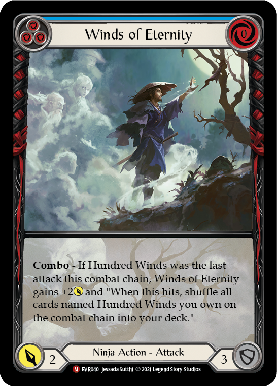 Flesh and Blood TCG | Winds of Eternity [EVR040] (Everfest)  1st Edition Extended Art Rainbow Foil | The Nerd Merchant