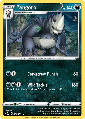 Pokemon | Pangoro (080/159) [Sword & Shield: Crown Zenith] | The Nerd Merchant