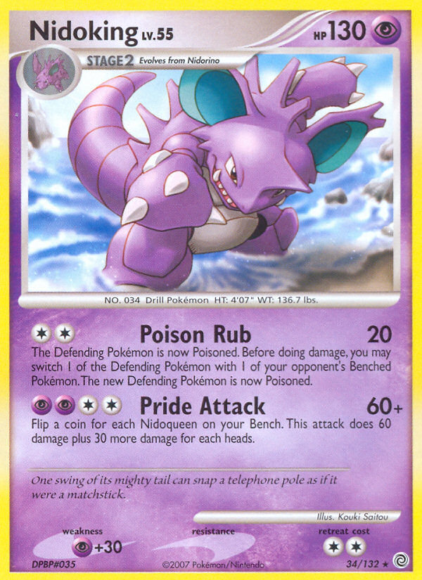 Pokemon | Nidoking (34/132) [Diamond & Pearl: Secret Wonders] | The Nerd Merchant