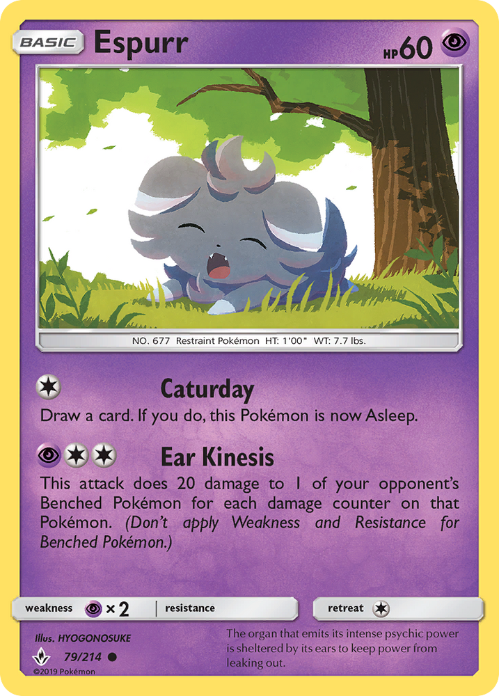 Pokemon | Espurr (79/214) [Sun & Moon: Unbroken Bonds] | The Nerd Merchant