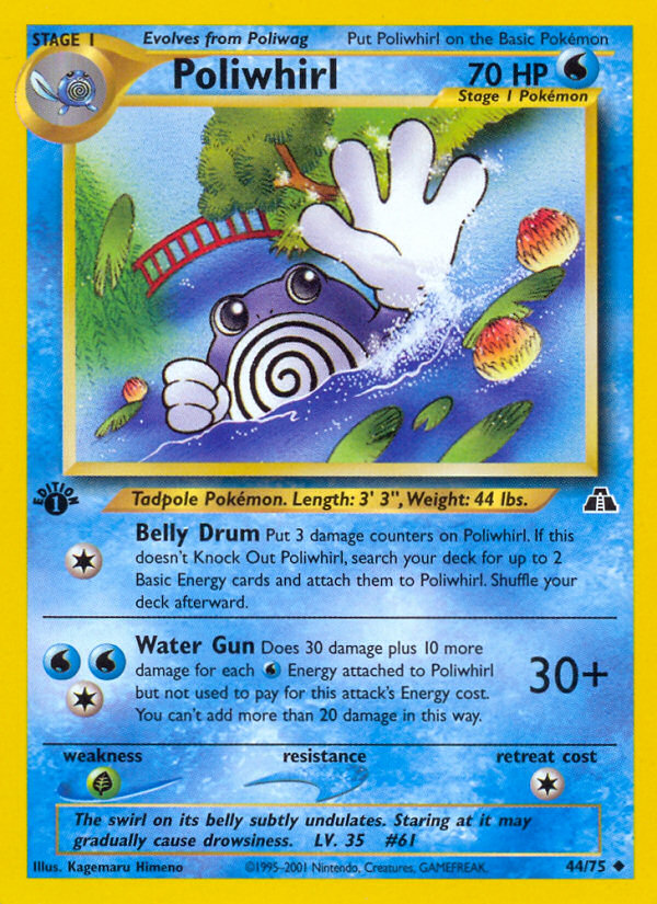 Pokemon | Poliwhirl (44/75) [Neo Discovery 1st Edition] | The Nerd Merchant