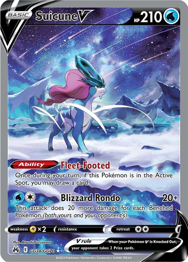 Pokemon | Suicune V (GG38/GG70) [Sword & Shield: Crown Zenith] | The Nerd Merchant