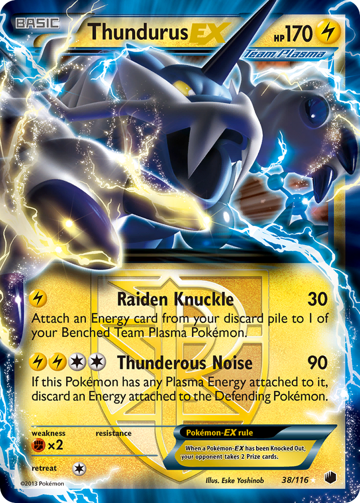 Pokemon | Thundurus EX (38/116) [Black & White: Plasma Freeze] | The Nerd Merchant