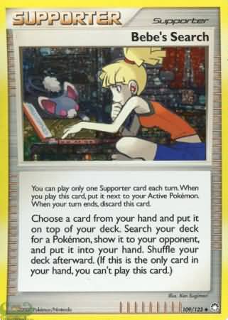 Pokemon | Bebes Search (109/123) (Cosmos Holofoil) [Diamond & Pearl: Mysterious Treasures] | The Nerd Merchant