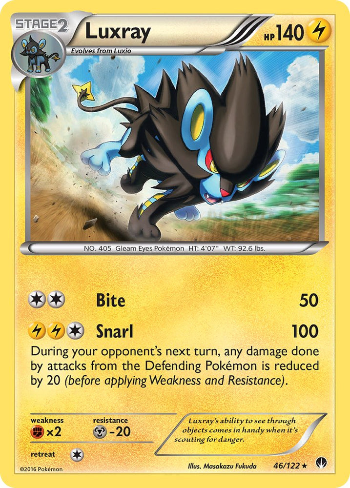 Pokemon | Luxray (46/122) (Cracked Ice Holo) [XY: BREAKpoint] | The Nerd Merchant
