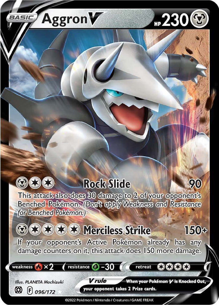 Pokemon | Aggron V (096/172) [Sword & Shield: Brilliant Stars] | The Nerd Merchant