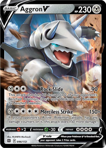 Pokemon | Aggron V (096/172) [Sword & Shield: Brilliant Stars] | The Nerd Merchant