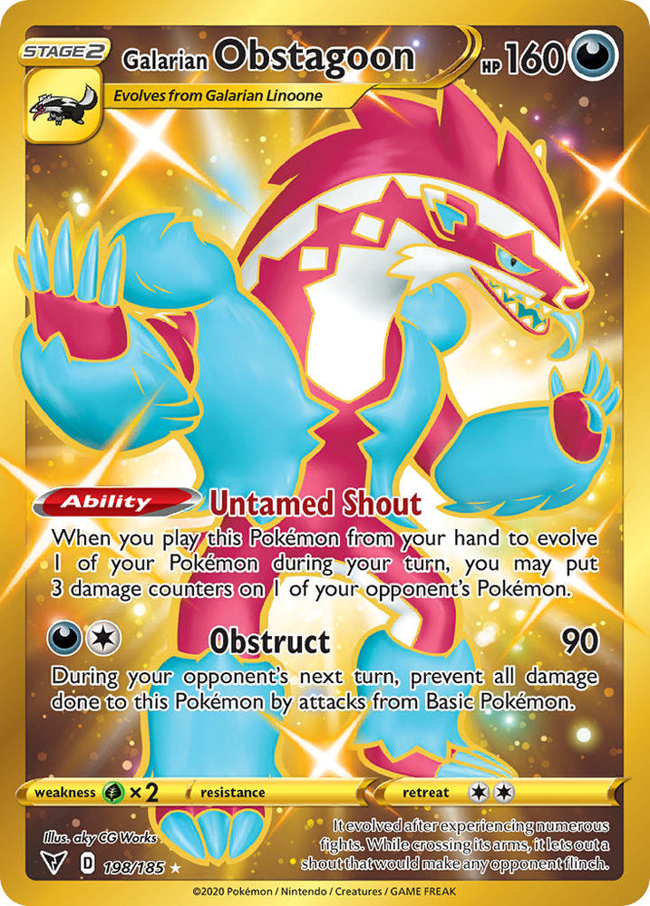 Pokemon | Galarian Obstagoon (198/185) [Sword & Shield: Vivid Voltage] | The Nerd Merchant