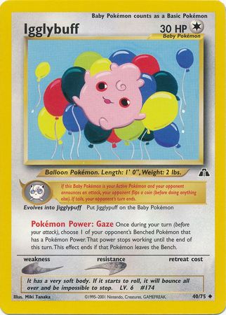 Pokemon | Igglybuff (40/75) [Neo Discovery Unlimited] | The Nerd Merchant