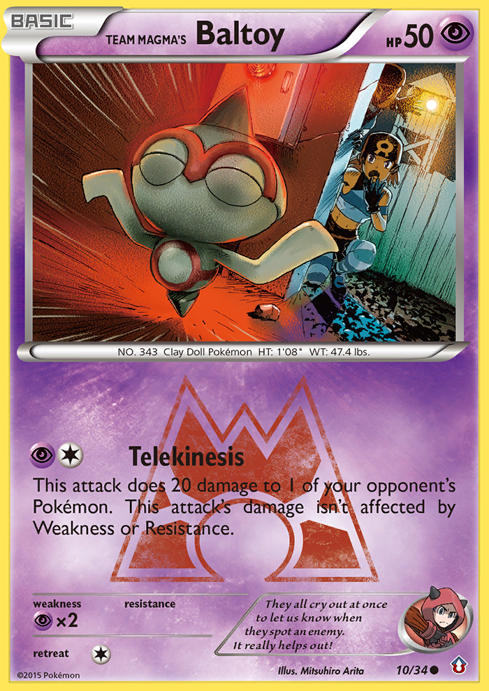 Pokemon | Team Magma's Baltoy (10/34) [XY: Double Crisis] | The Nerd Merchant