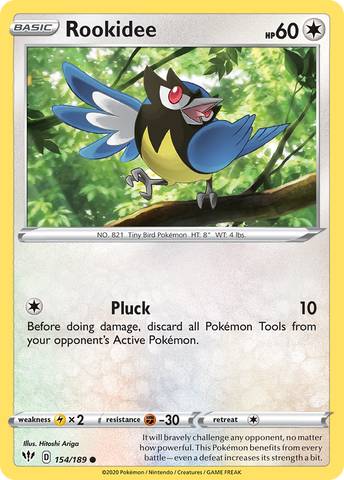 Pokemon | Rookidee (154/189) [Sword & Shield: Darkness Ablaze] | The Nerd Merchant