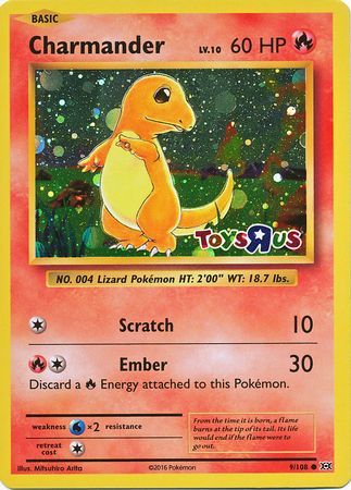 Pokemon | Charmander (9/108) (Toys R Us Promo) [XY: Evolutions] | The Nerd Merchant