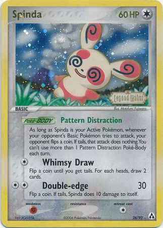 Pokemon | Spinda (26/92) (Stamped) [EX: Legend Maker] | The Nerd Merchant