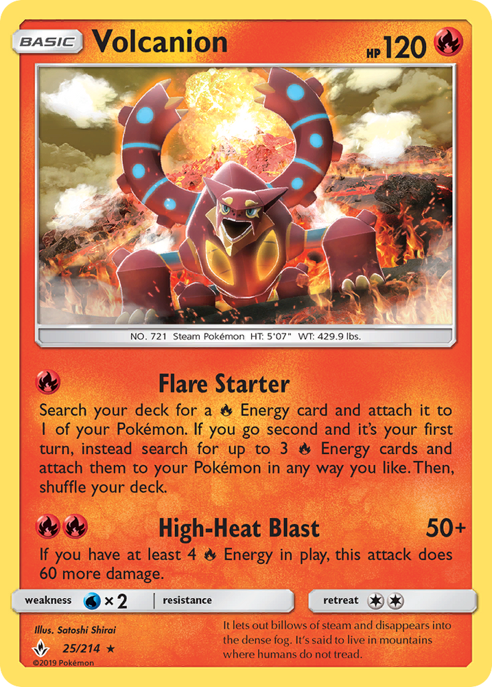 Pokemon | Volcanion (25/214) [Sun & Moon: Unbroken Bonds] | The Nerd Merchant