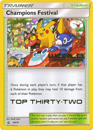 Pokemon | Champions Festival(SM78) (2017 Top Thirty Two) [Sun & Moon: Black Star Promos] | The Nerd Merchant