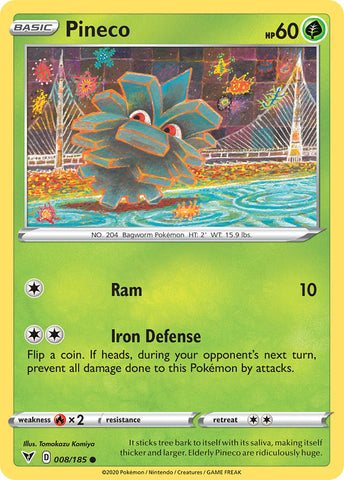 Pokemon | Pineco (008/185) [Sword & Shield: Vivid Voltage] | The Nerd Merchant