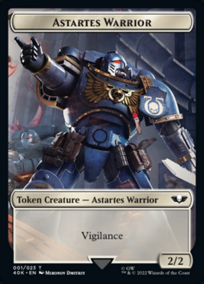 Magic | Astartes Warrior // Robot Double-Sided Token (Surge Foil) [Warhammer 40,000 Tokens] | The Nerd Merchant