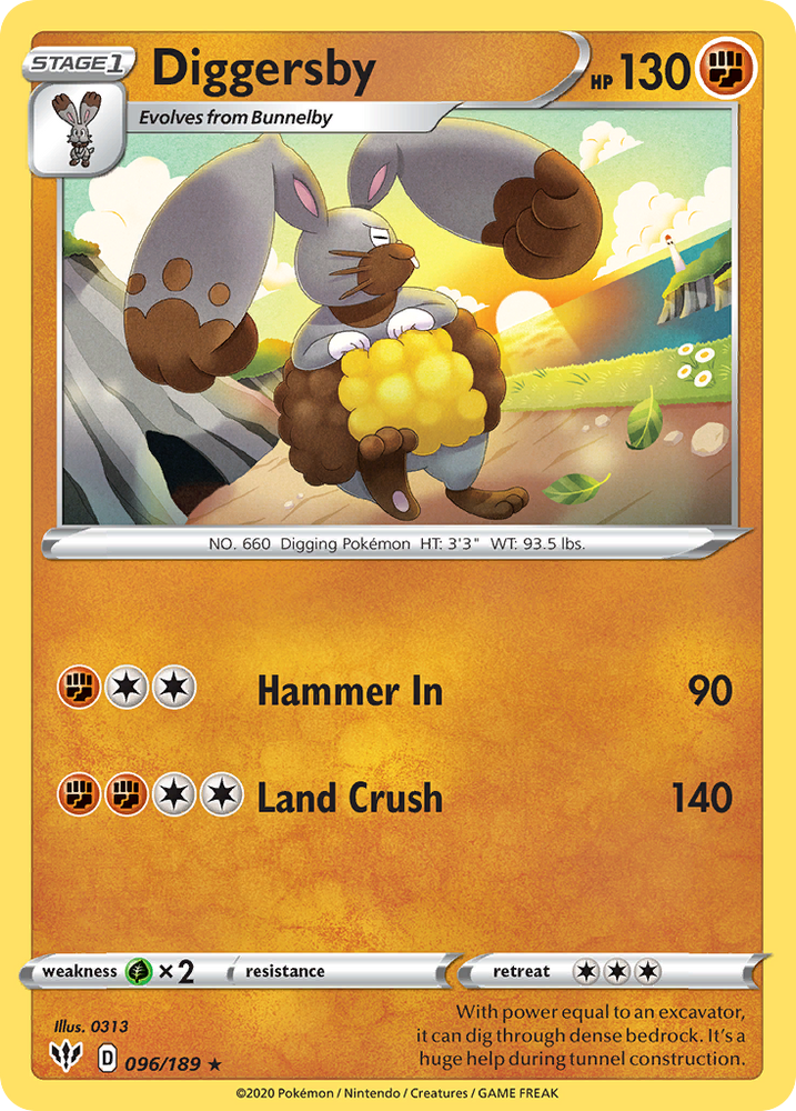 Pokemon | Diggersby (096/189) [Sword & Shield: Darkness Ablaze] | The Nerd Merchant