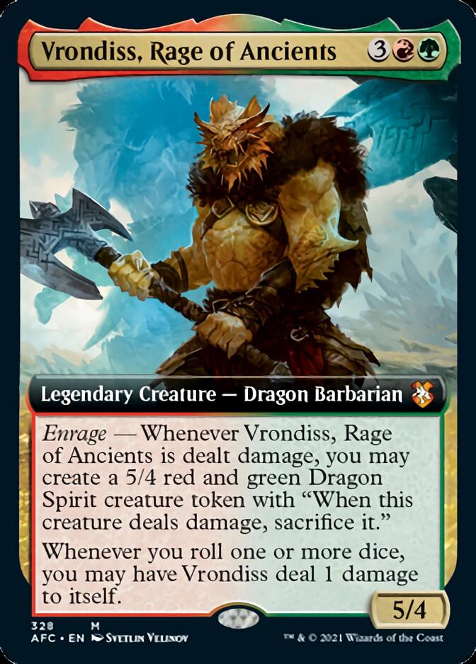 Magic | Vrondiss, Rage of Ancients (Extended Art) [Dungeons & Dragons: Adventures in the Forgotten Realms Commander] | The Nerd Merchant