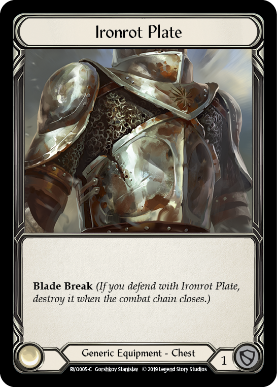 Flesh and Blood TCG | Ironrot Plate [BVO005-C] (Bravo Hero Deck)  1st Edition Normal | The Nerd Merchant