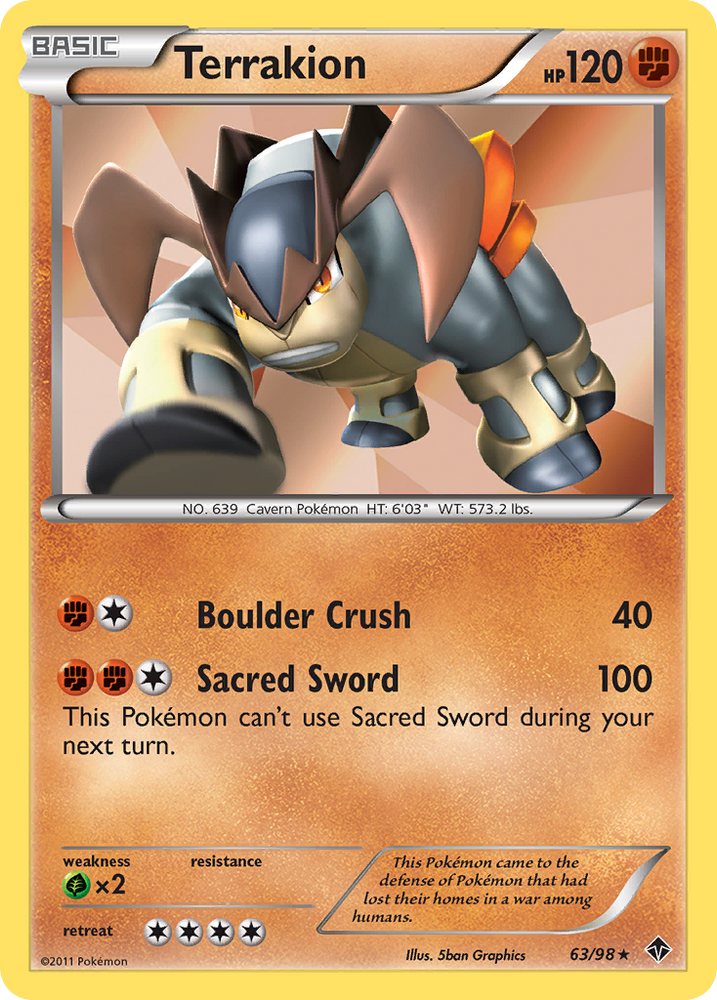 Pokemon | Terrakion (63/98) [Black & White: Emerging Powers] | The Nerd Merchant