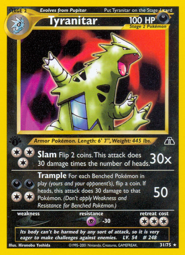 Pokemon | Tyranitar (31/75) [Neo Discovery 1st Edition] | The Nerd Merchant