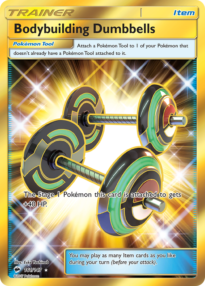 Pokemon | Bodybuilding Dumbbells (161/147) [Sun & Moon: Burning Shadows] | The Nerd Merchant