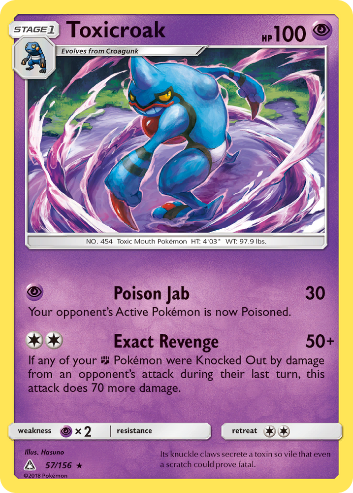 Pokemon | Toxicroak (57/156) [Sun & Moon: Ultra Prism] | The Nerd Merchant