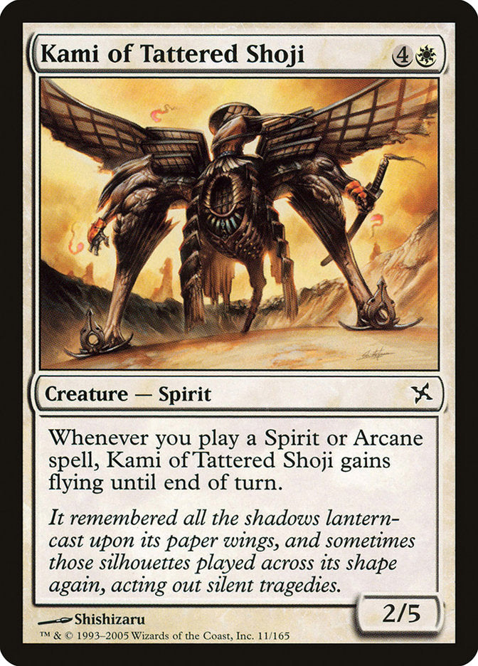 Magic | Kami of Tattered Shoji [Betrayers of Kamigawa] | The Nerd Merchant
