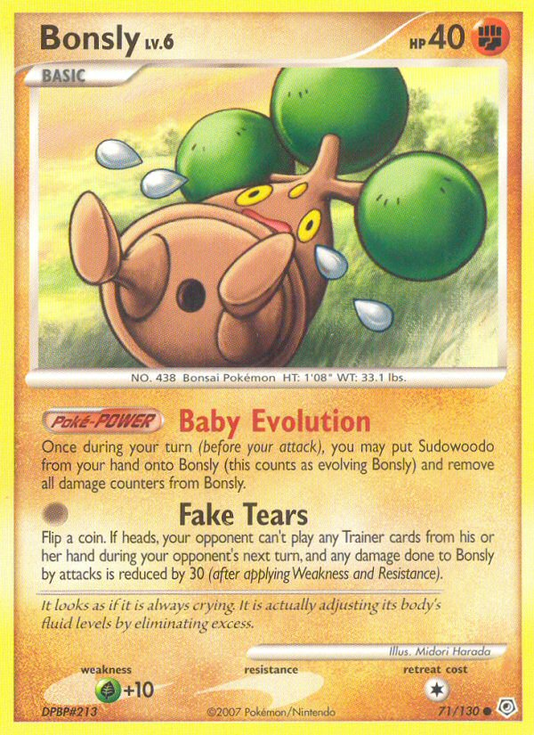 Pokemon | Bonsly (71/130) [Diamond & Pearl: Base Set] | The Nerd Merchant