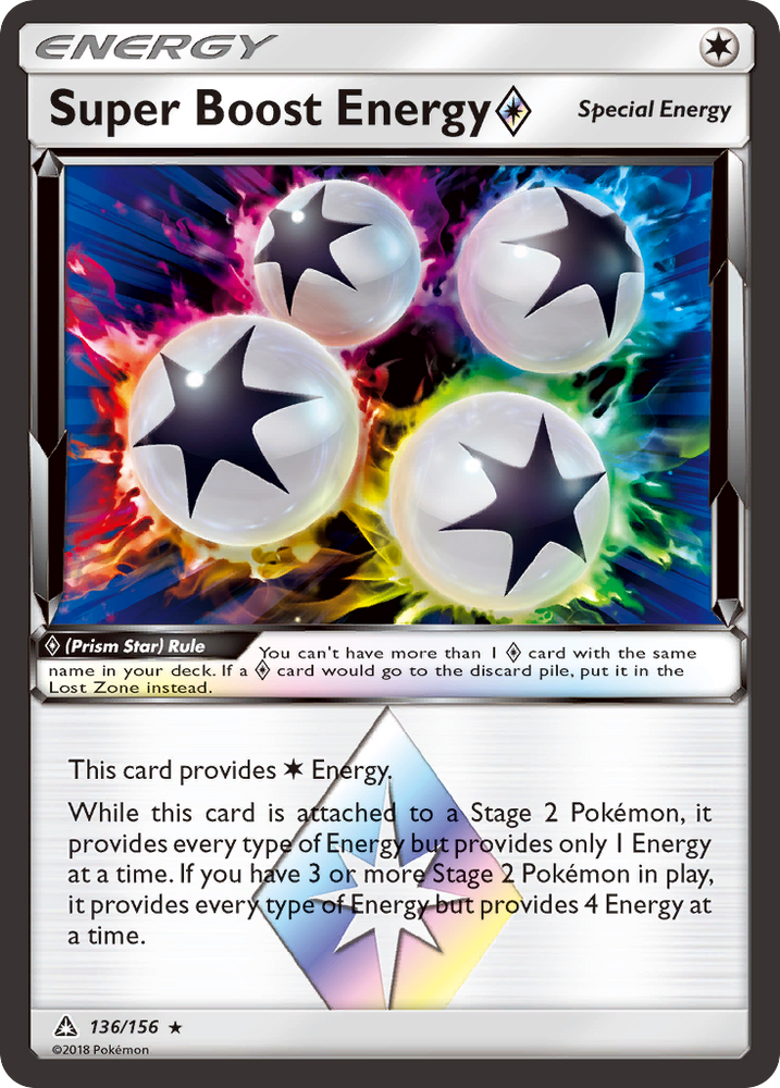 Pokemon | Super Boost Energy (136/156) (Prism Star) [Sun & Moon: Ultra Prism] | The Nerd Merchant