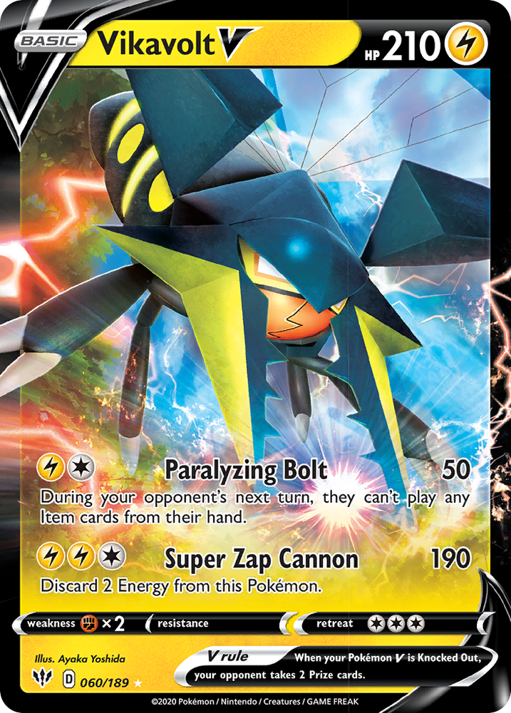 Pokemon | Vikavolt V (060/189) [Sword & Shield: Darkness Ablaze] | The Nerd Merchant