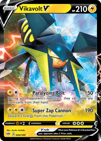 Pokemon | Vikavolt V (060/189) [Sword & Shield: Darkness Ablaze] | The Nerd Merchant
